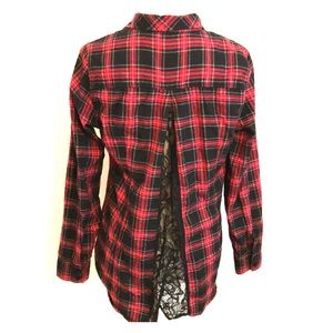 Hot topic long sleeve plaid shirt